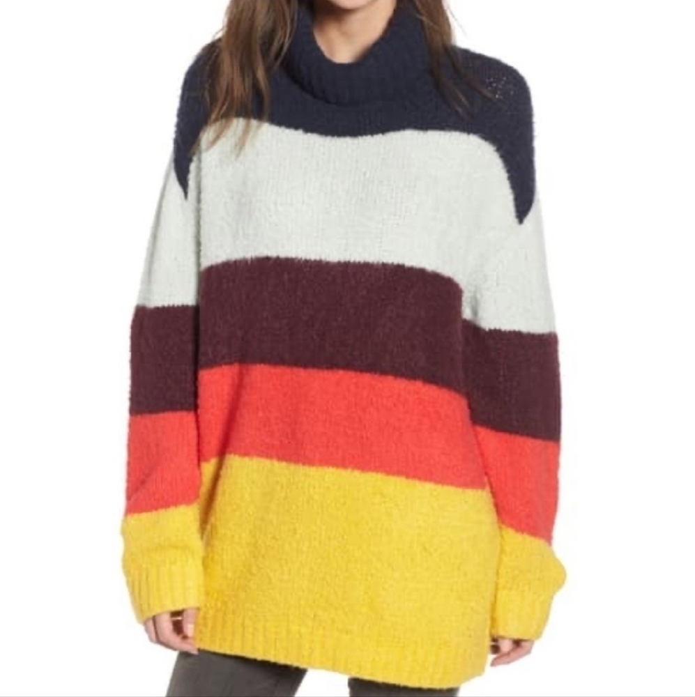 💜 Chelsea28 Striped Thick Cozy Vintage style sweater - Picture 2 of 8